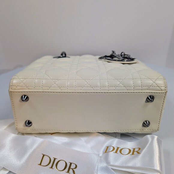 Dior Lady Dior Ivory My ABCDior Bag in Cannage Lambskin - Picture 5 of 16